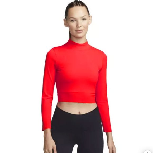 Nike Dri-FIT Luxe Long Sleeve Crop Top - Picture 1 of 5